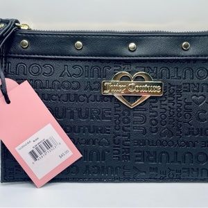 Juicy Couture Black Embossed Clutch